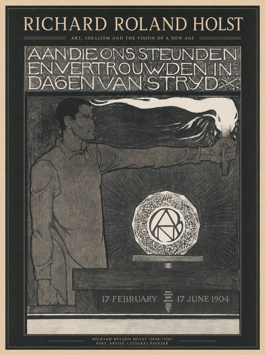 Richard Roland Holst Aan Die Ons Steunden En Vertrouwden in Dagen Van Stryd No1 - Plakát