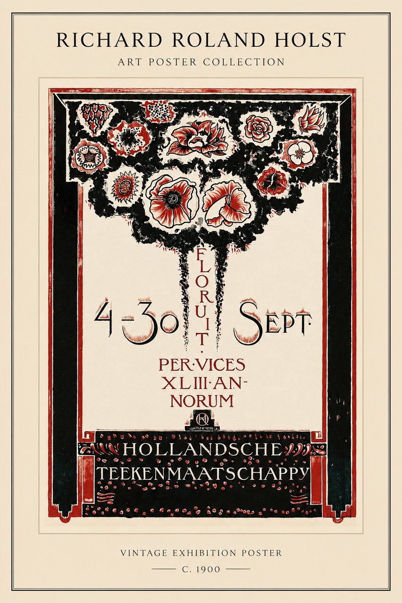 Richard Roland Holst Hollandsche Teekenmaatschappij No1 - Plakát
