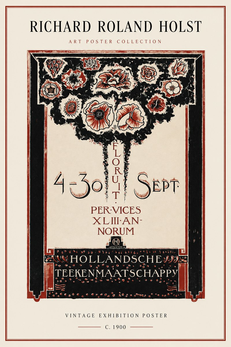Richard Roland Holst Hollandsche Teekenmaatschappij No2 - Plakát