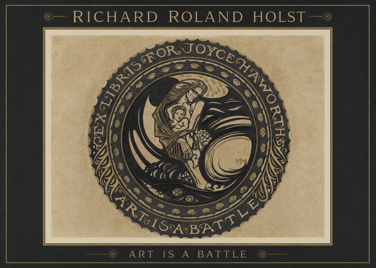 Richard Roland Holst Ex Libris for Joyce Haworth No1 - Plakát
