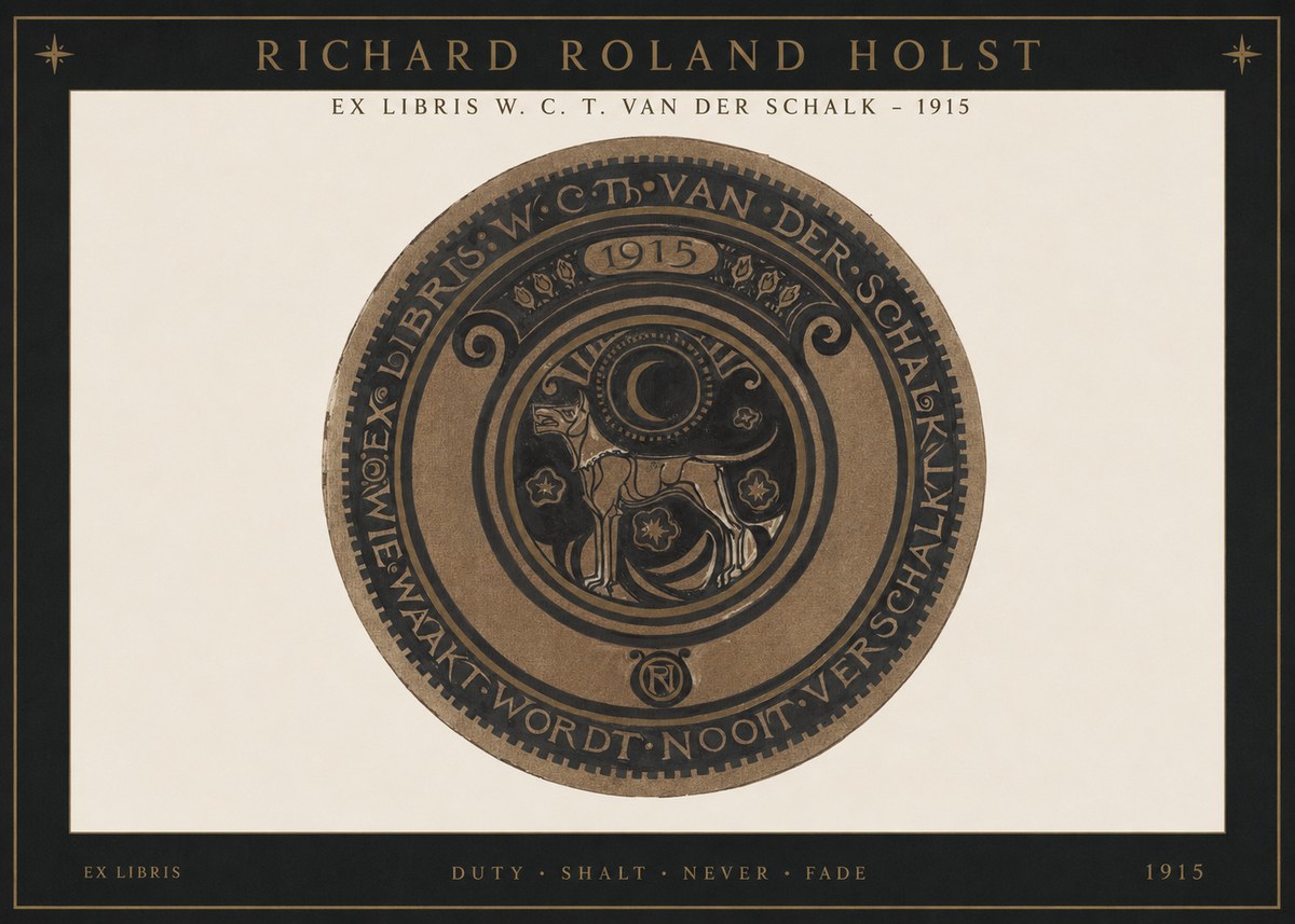 Richard Roland Holst Ex Libris W. C. T. Van Der Schalk - 1915 No1 - Plakát