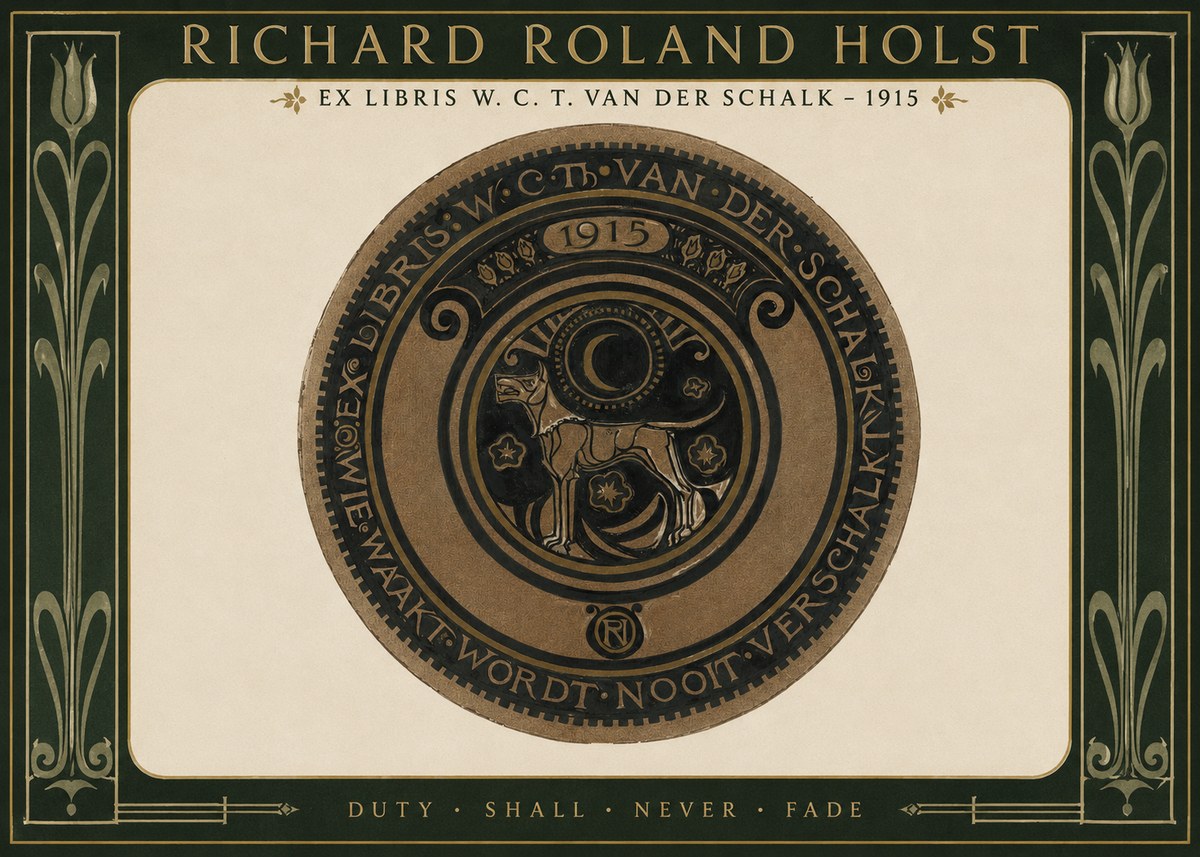 Richard Roland Holst Ex Libris W. C. T. Van Der Schalk - 1915 No2 - Plakát