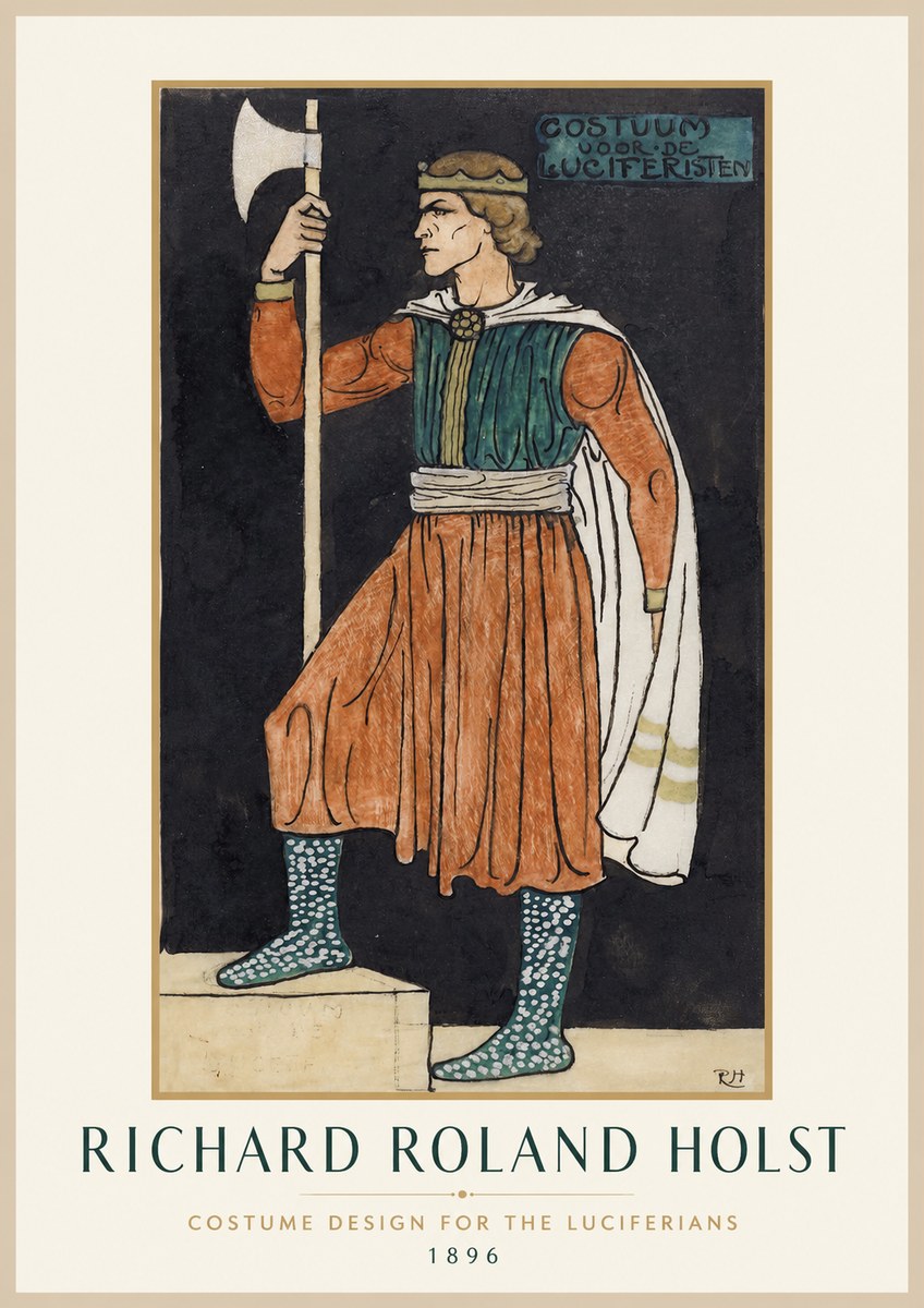 Richard Roland Holst Costume Design for the Luciferians No1 - Plakát