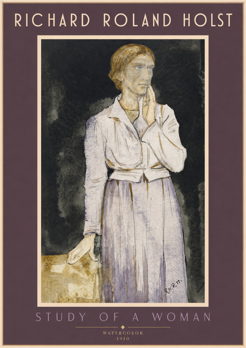 Richard Roland Holst Study of a Woman No2 - Plakát