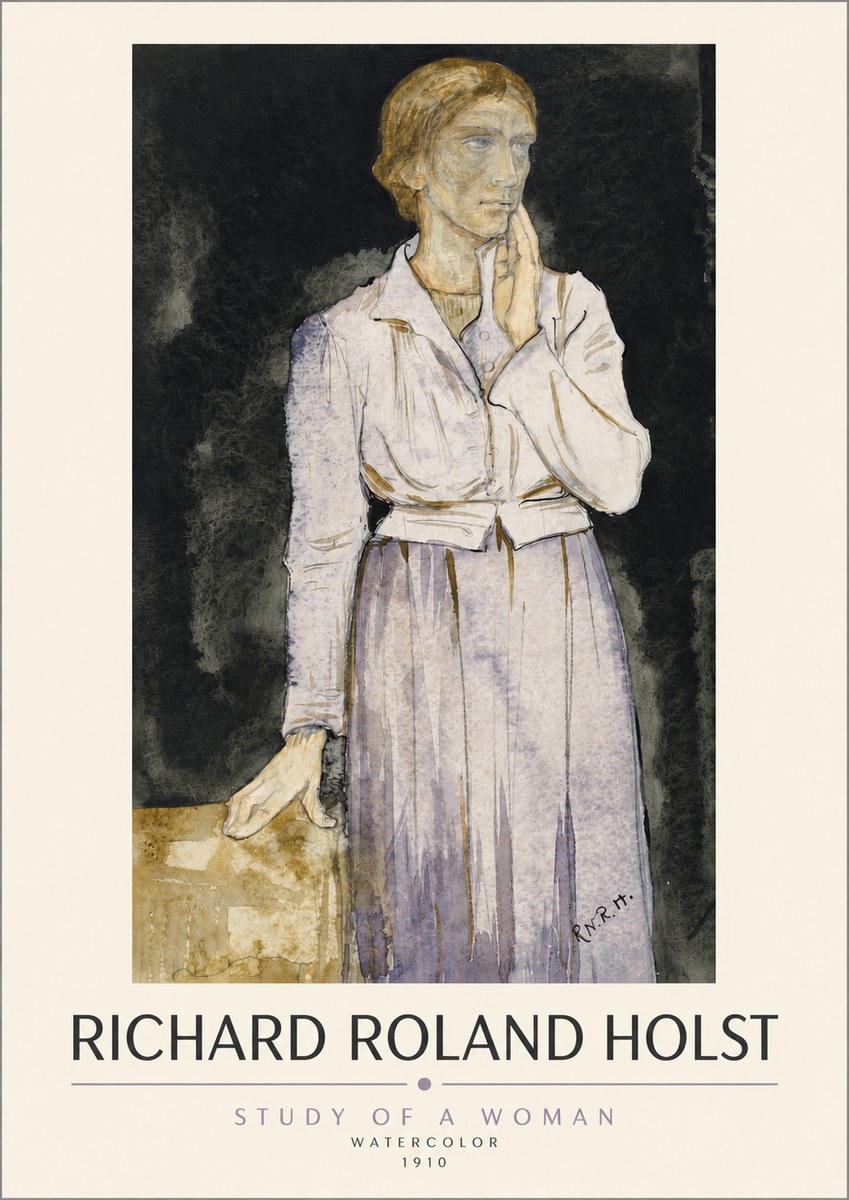 Richard Roland Holst Study of a Woman No3 - Plakát