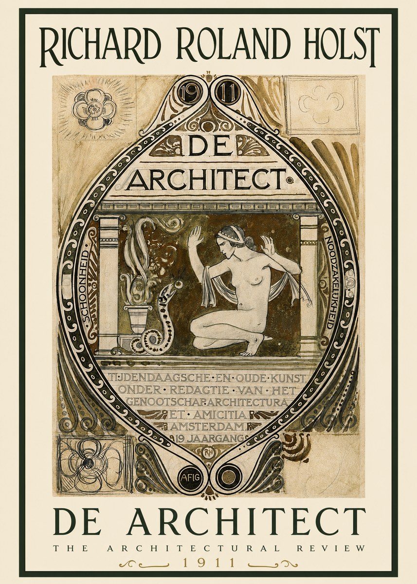 Richard Roland Holst De Architect No2 - Plakát