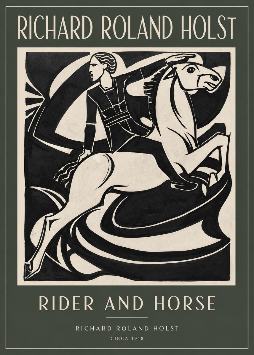 Richard Roland Holst Rider and Horse No2 - Plakát