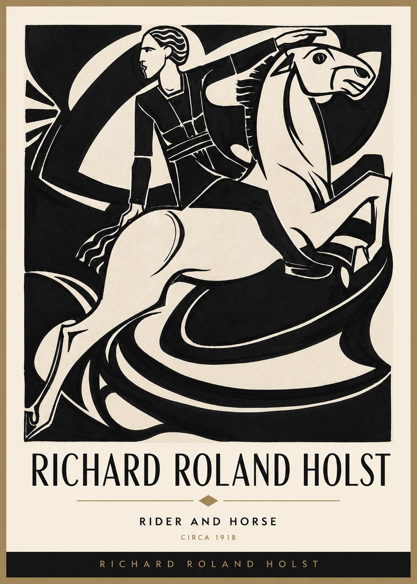 Richard Roland Holst Rider and Horse No3 - Plakát
