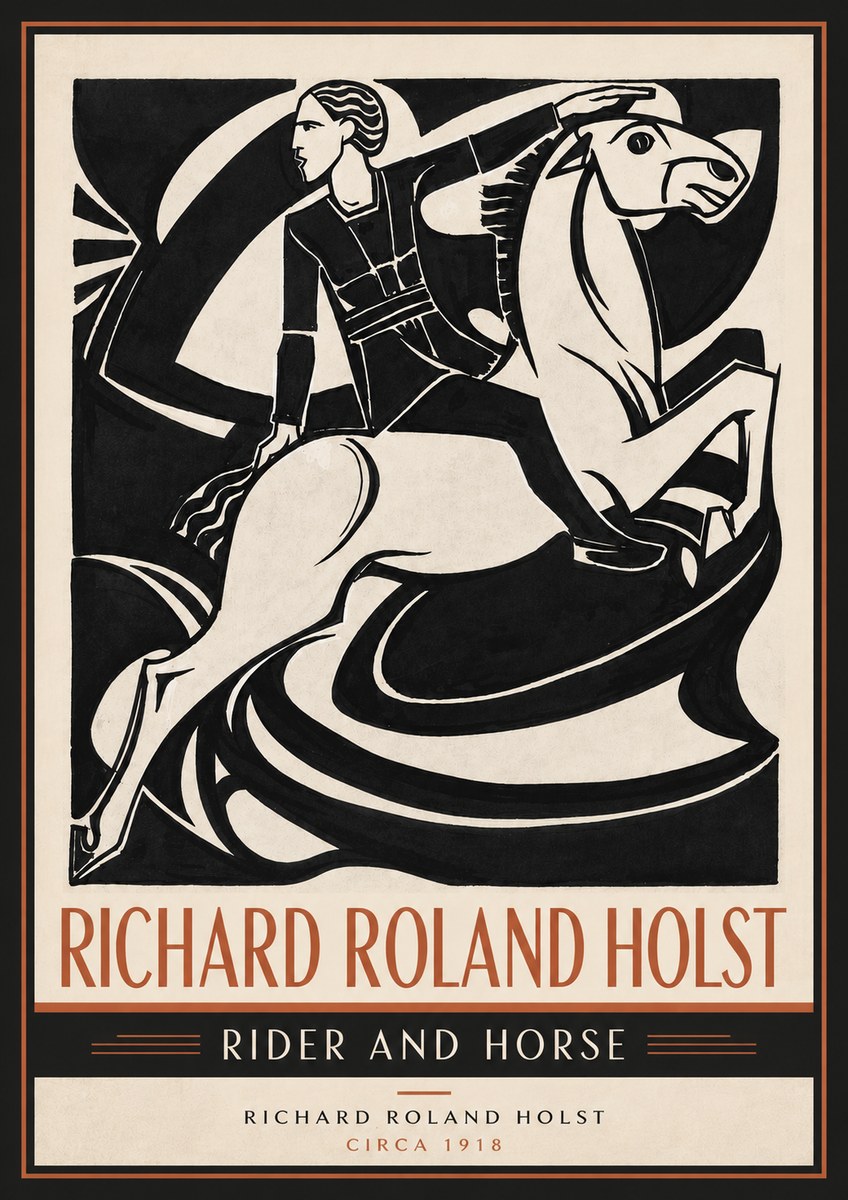 Richard Roland Holst Rider and Horse No5 - Plakát