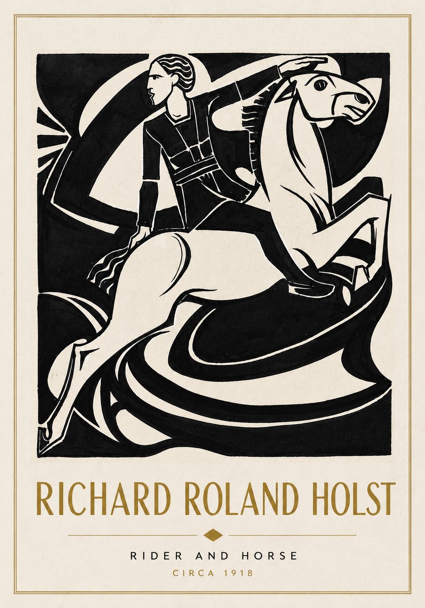 Richard Roland Holst Rider and Horse No6 - Plakát