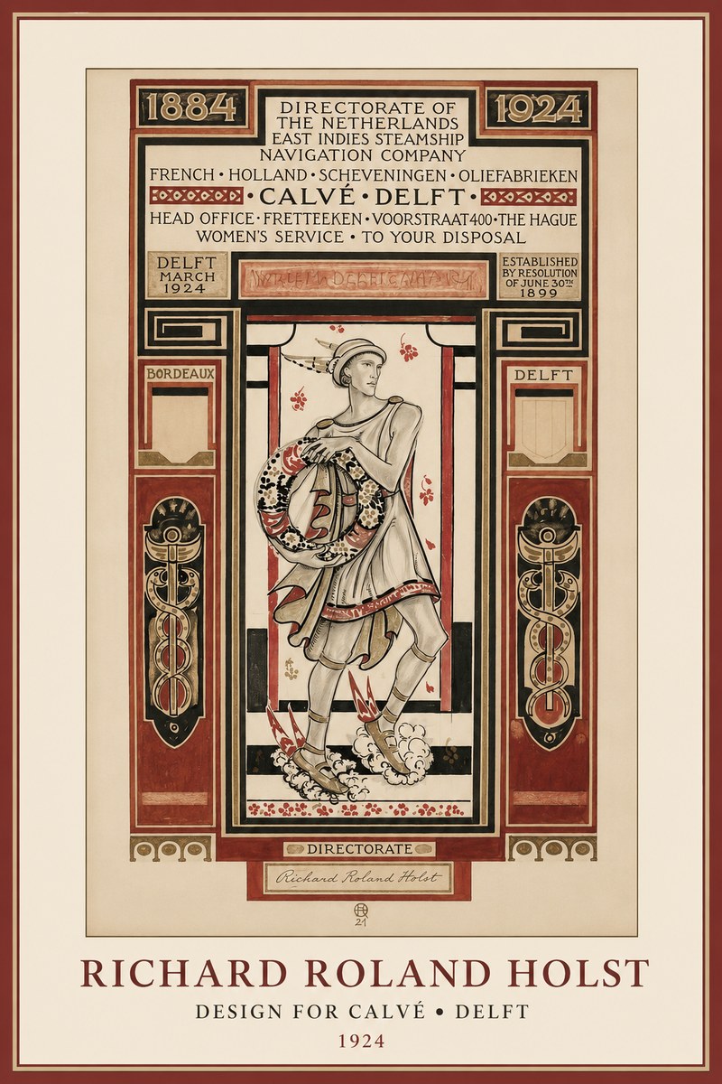 Richard Roland Holst Design for Calvé • Delft No1 - Plakát