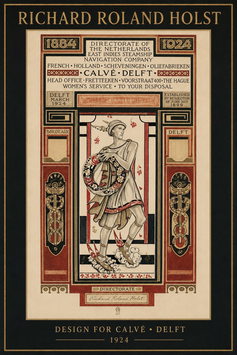 Richard Roland Holst Design for Calvé • Delft No2 - Plakát