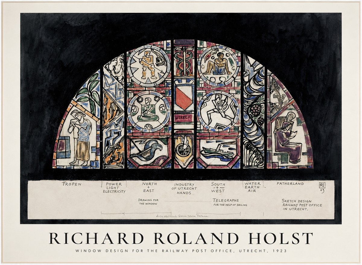 Richard Roland Holst Window Design for the Railway Post Office, Utrecht, 1923 No1 - Plakát