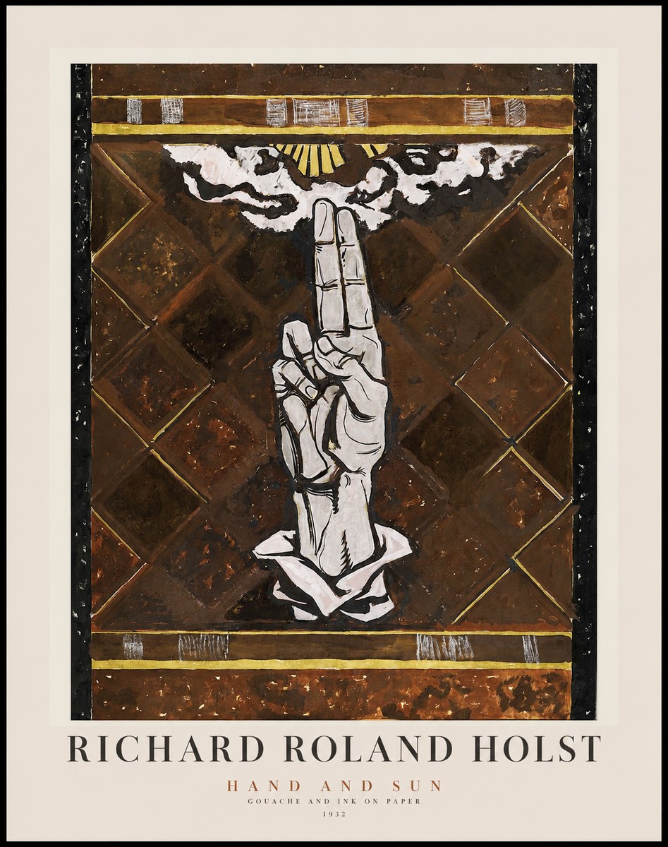 Richard Roland Holst Hand and Sun No1 - Plakát