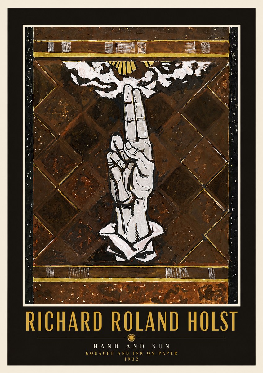 Richard Roland Holst Hand and Sun No5 - Plakát