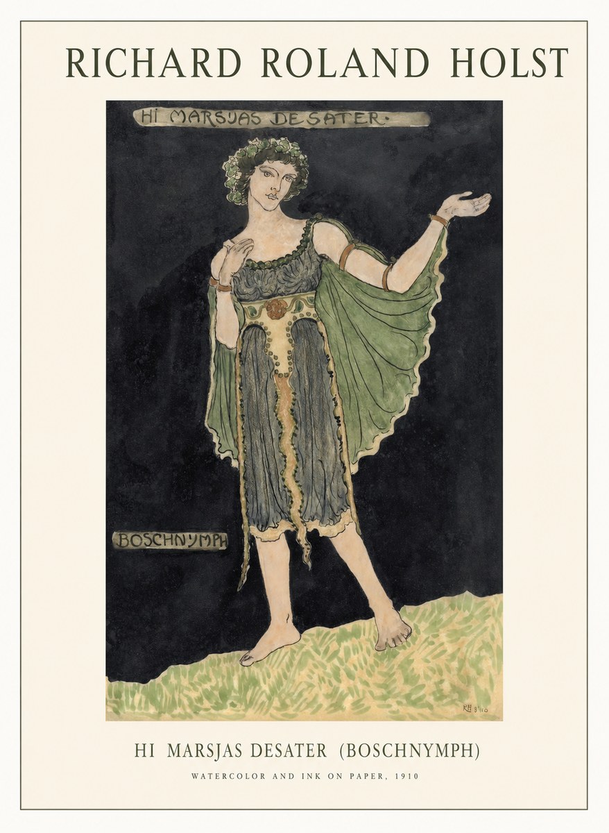 Richard Roland Holst Hi Marsjas Desater (Boschnymph) No1 - Plakát
