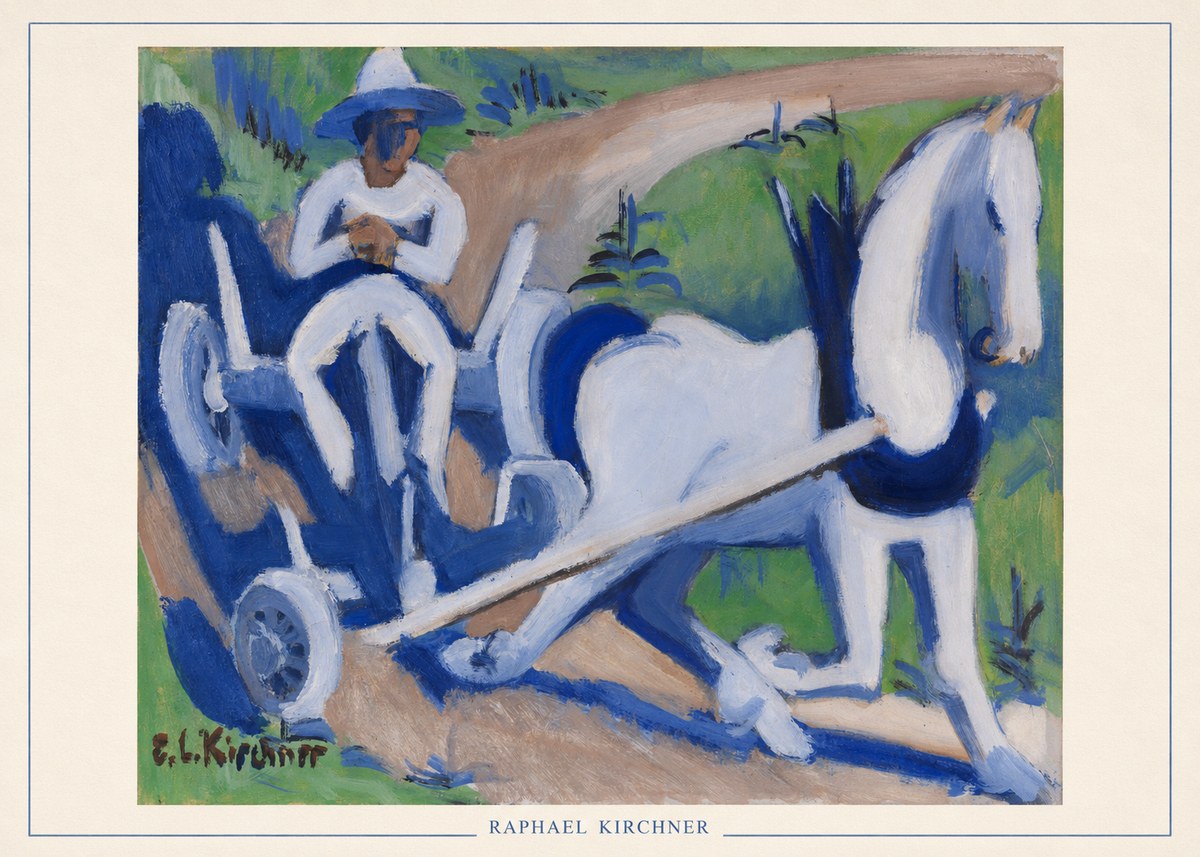 Raphael Kirchner Horse and Cart No4 - Plakát