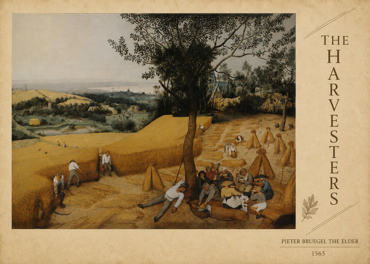 Pieter Bruegel The Harvesters II No6 - Plakát
