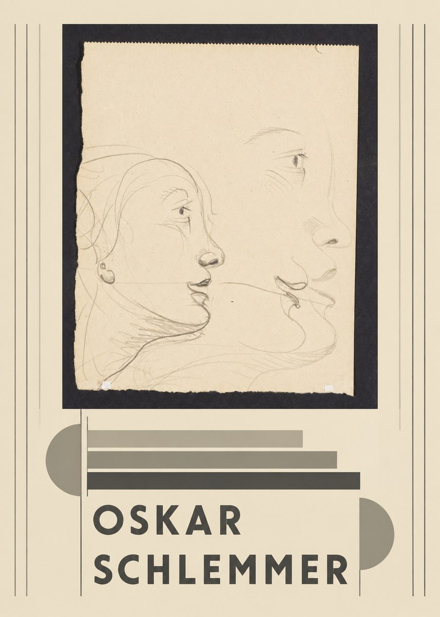 Oskar Schlemmer Profile Studies No3 - Plakát