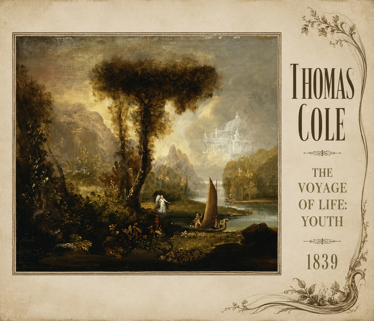 Thomas Cole The Voyage of Life: Youth II No2 - Plakát