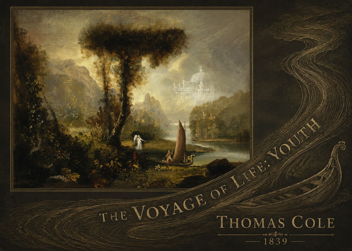 Thomas Cole The Voyage of Life: Youth II No5 - Plakát