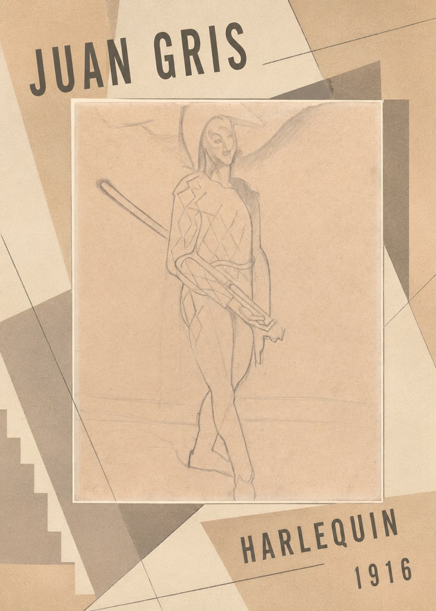 Juan Gris Harlequin No2 - Plakát