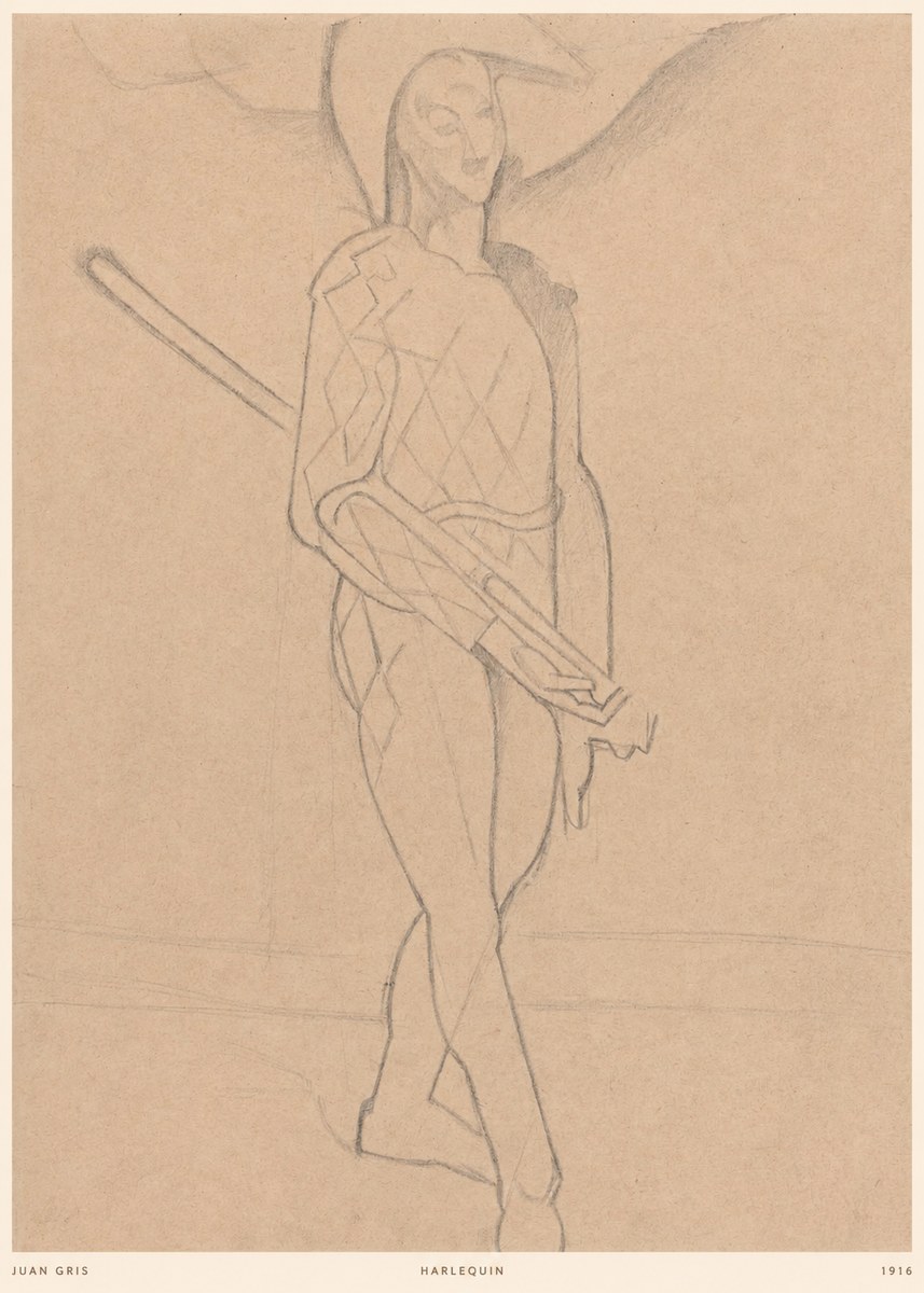 Juan Gris Harlequin No6 - Plakát