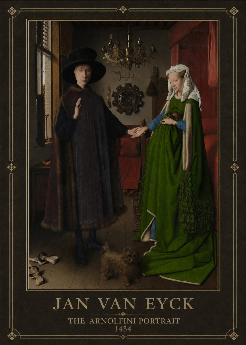 Jan van Eyck The Arnolfini Portrait III No1 - Plakát