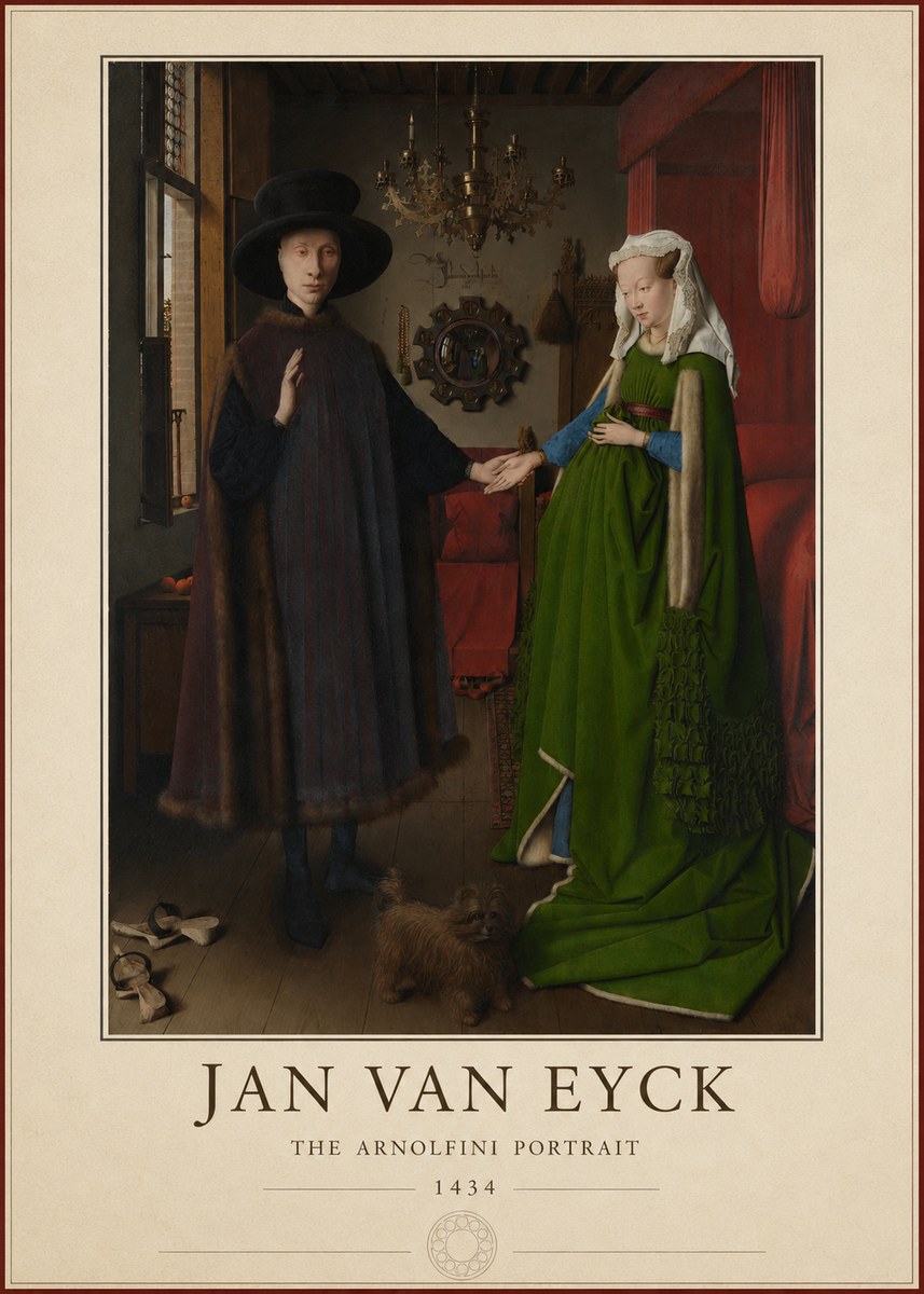Jan van Eyck The Arnolfini Portrait III No4 - Plakát