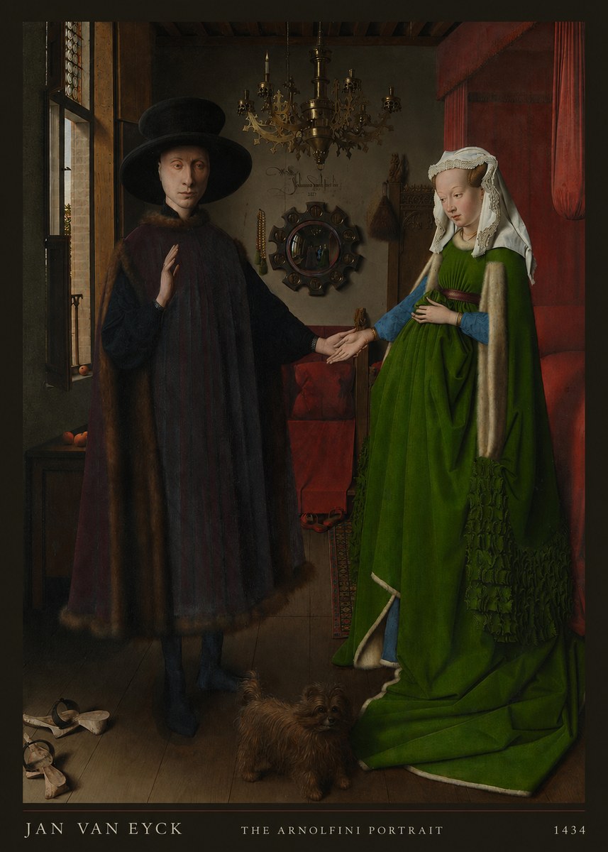 Jan van Eyck The Arnolfini Portrait III No6 - Plakát