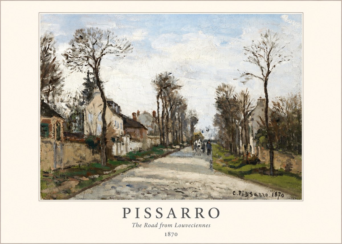 Pissarro The Road from Louveciennes I No1 - Plakát