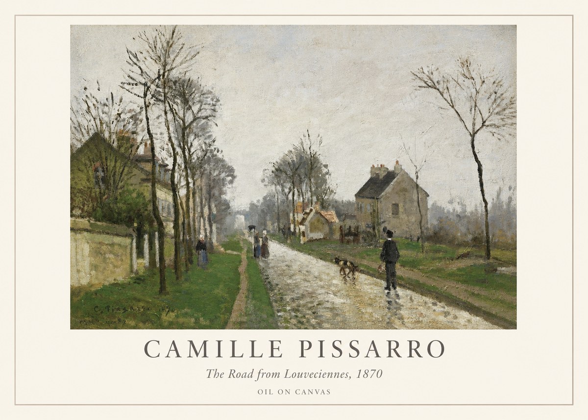 Pissarro The Road from Louveciennes, 1870 No1 - Plakát