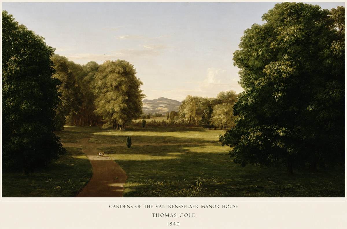 Thomas Cole Gardens of the Van Rensselaer Manor House No5 - Plakát