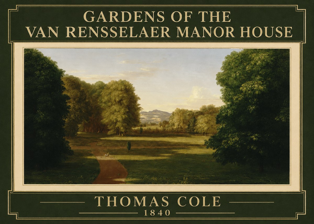 Thomas Cole Gardens of the Van Rensselaer Manor House No6 - Plakát