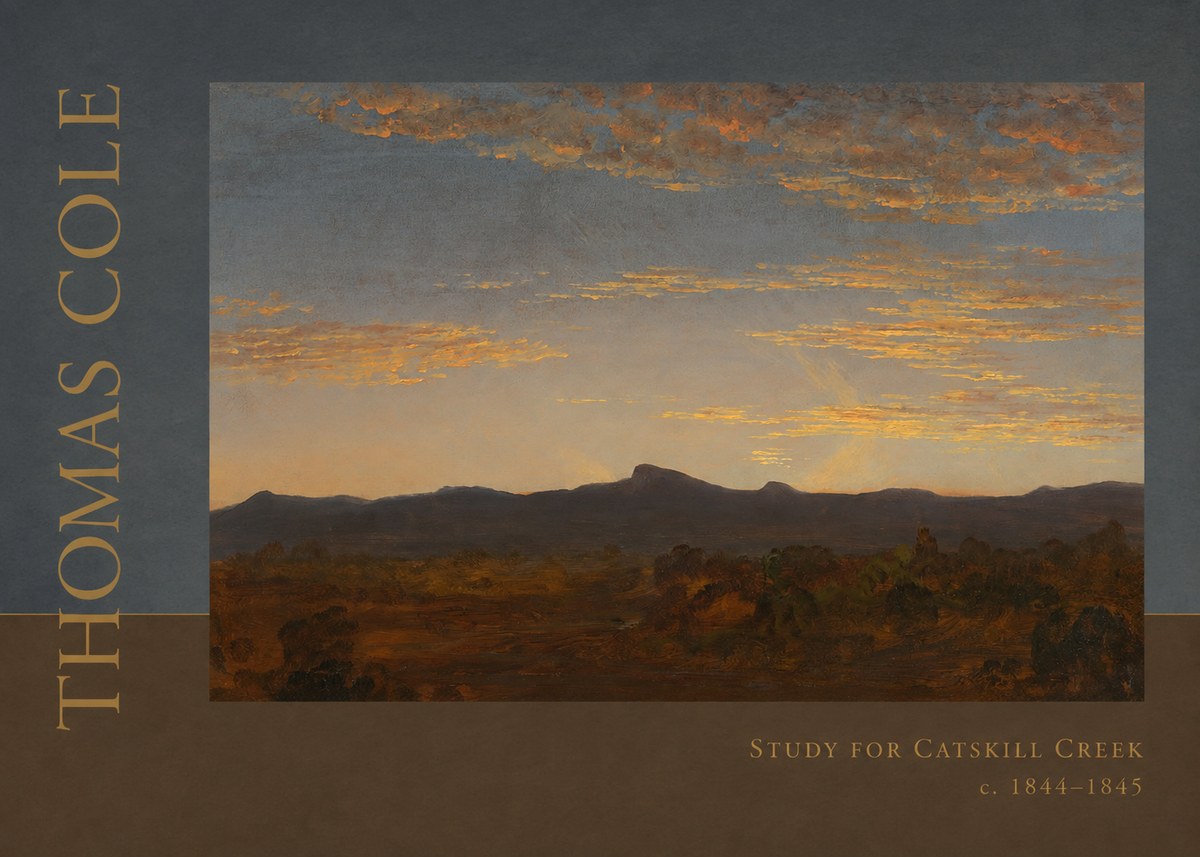 Thomas Cole Study for Catskill Creek I No6 - Plakát