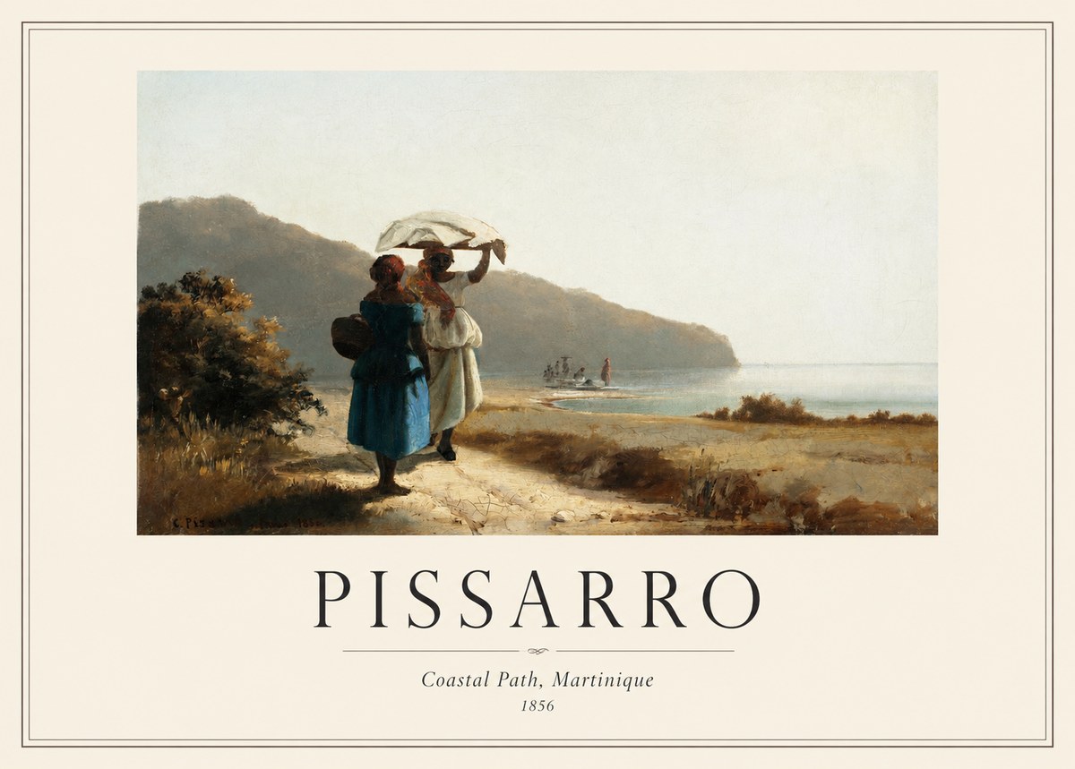 Pissarro Coastal Path, Martinique No1 - Plakát