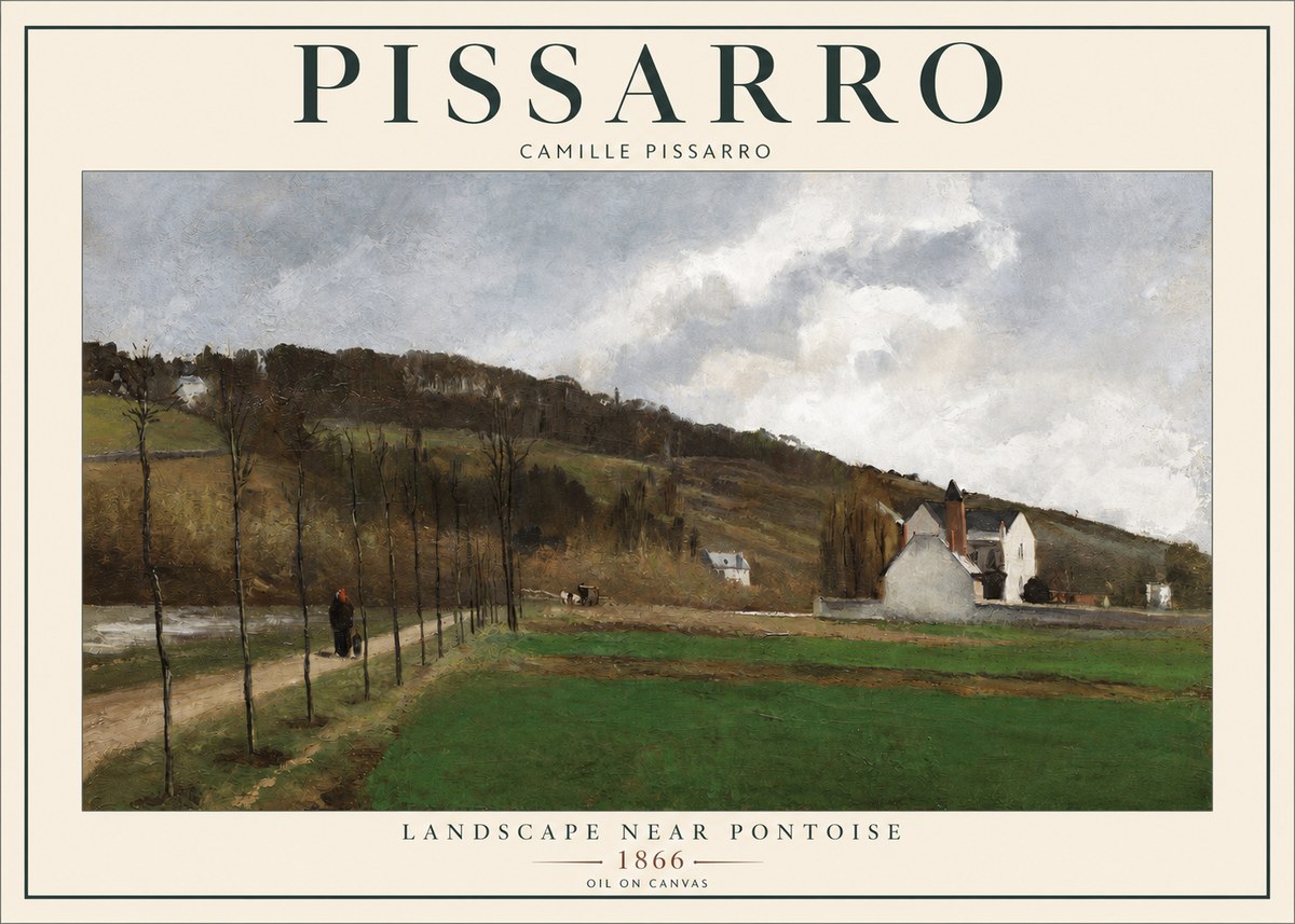 Pissarro The Road from Louveciennes II No2 - Plakát
