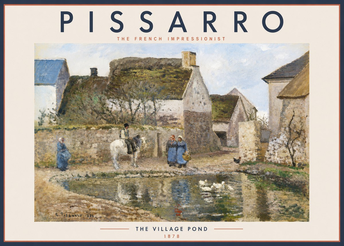 Pissarro The Village Pond No2 - Plakát