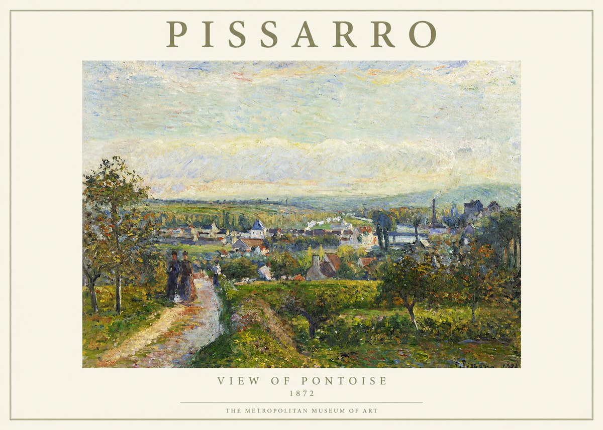Pissarro View of Pontoise No1 - Plakát