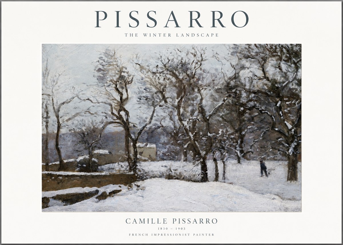 Pissarro The Winter Landscape No1 - Plakát
