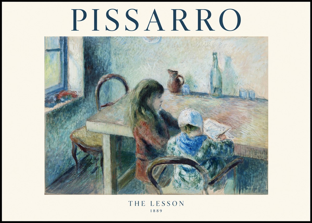 Pissarro The Lesson No1 - Plakát