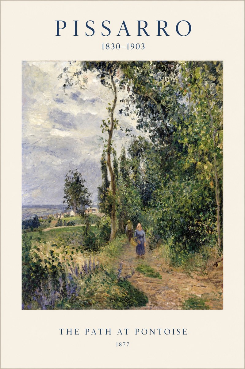 Pissarro The Path at Pontoise No1 - Plakát