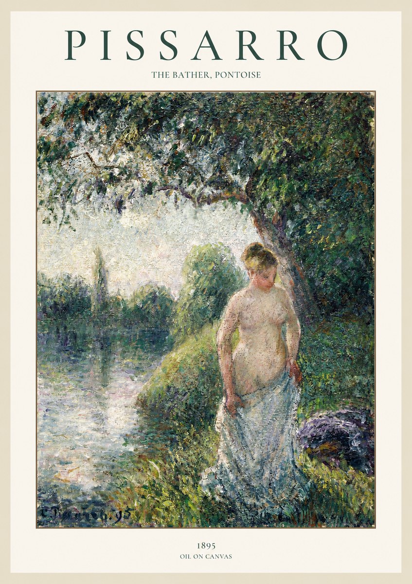 Pissarro The Bather, Pontoise No1 - Plakát