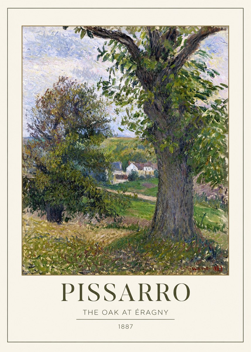Pissarro The Oak at Éragny No1 - Plakát