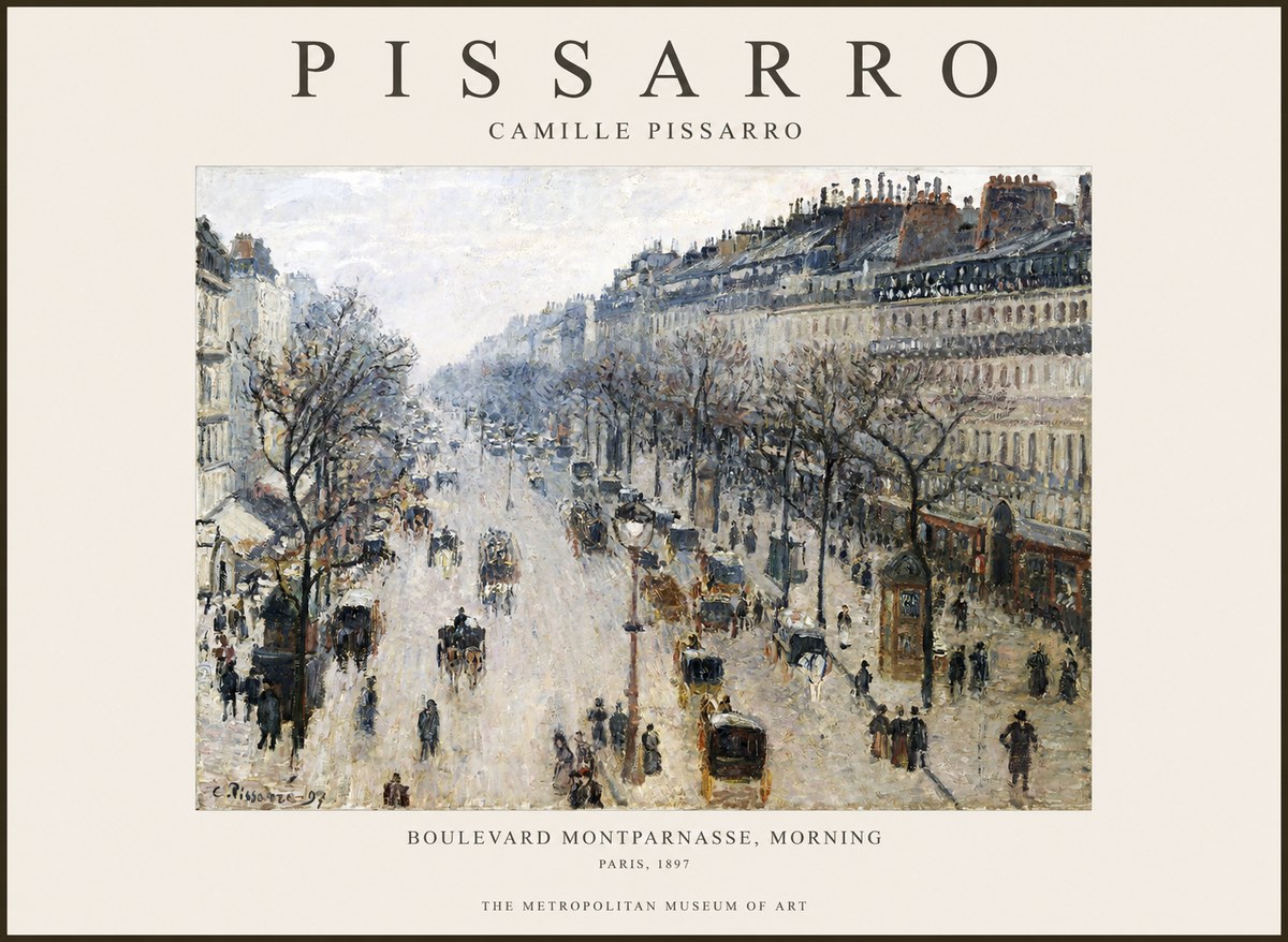 Pissarro Boulevard Montparnasse, Morning No1 - Plakát