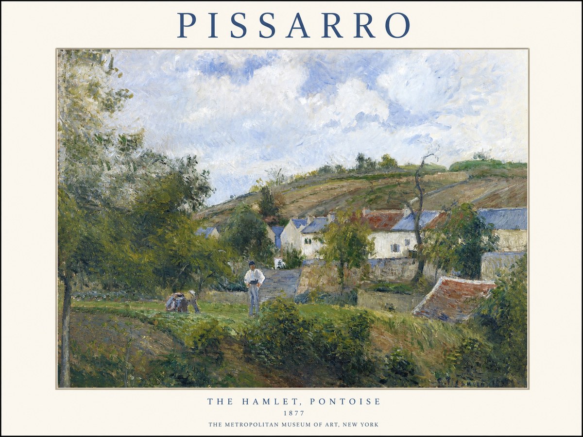 Pissarro The Hamlet, Pontoise No1 - Plakát
