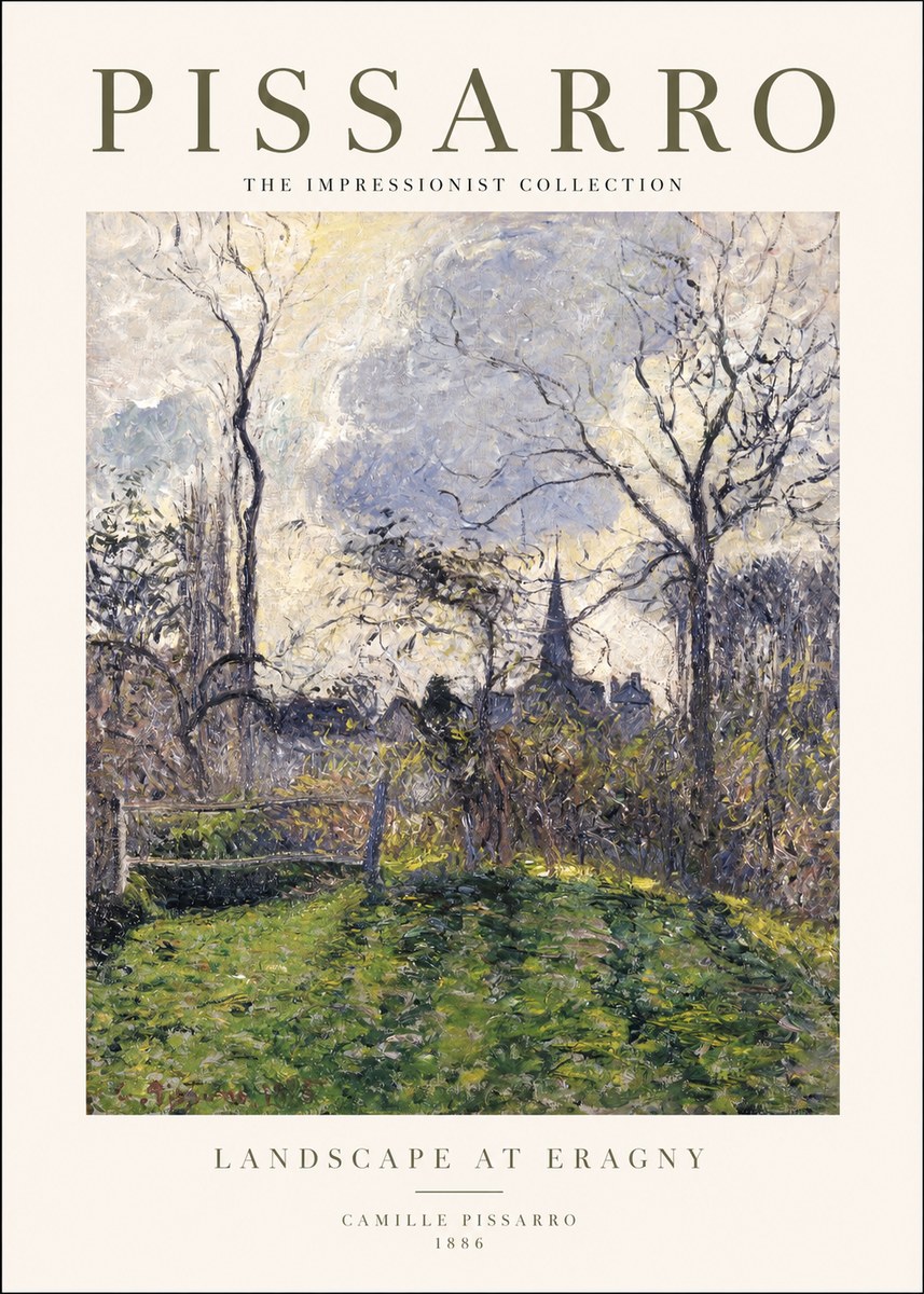 Pissarro Landscape at Eragny No1 - Plakát