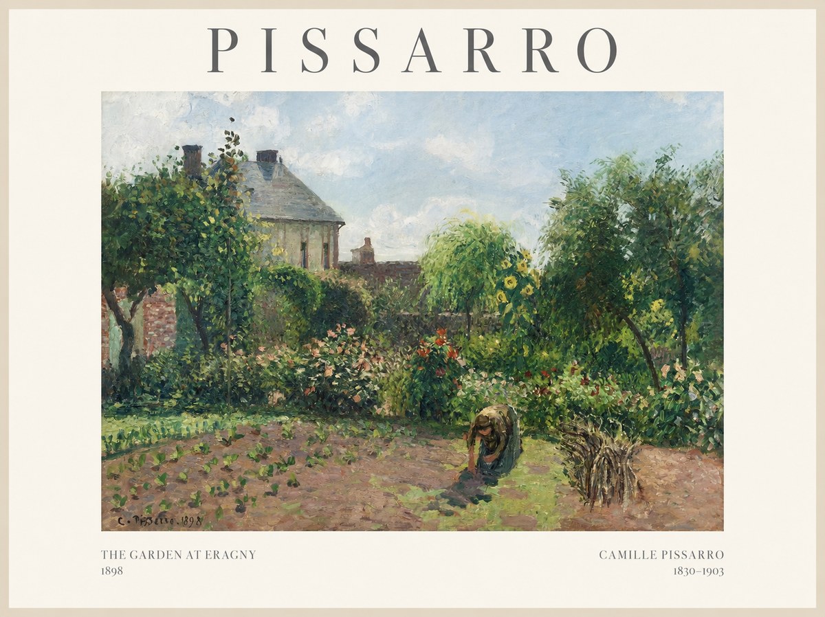 Pissarro The Garden at Eragny No1 - Plakát
