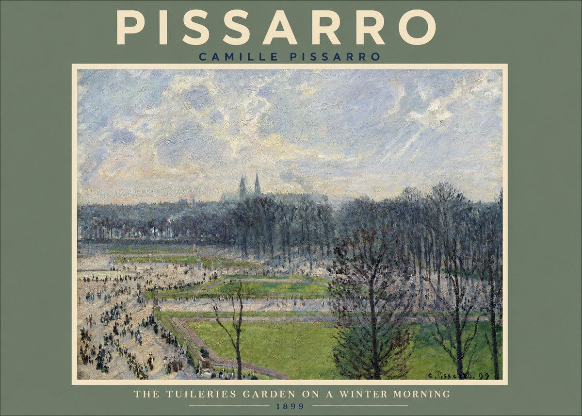 Pissarro The Tuileries Gardens, Cloudy Weather No2 - Plakát