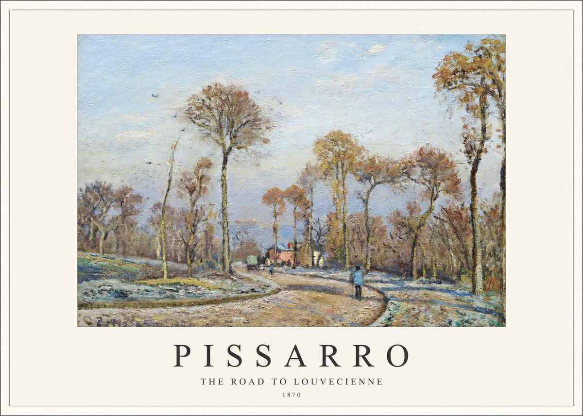 Pissarro The Road to Louvecienne No1 - Plakát